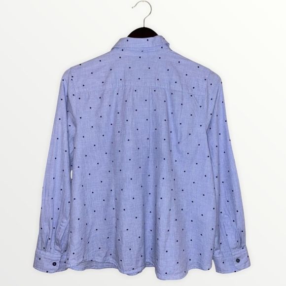 ⭐️ HP TALBOTS Embroidered Star Classic Perfect Fit Button Down Shirt - Picture 6 of 9